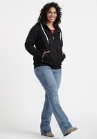 Women's Solid Zip Hoodie