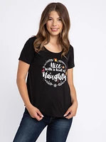 Women's Naughty Scoop Neck Tee