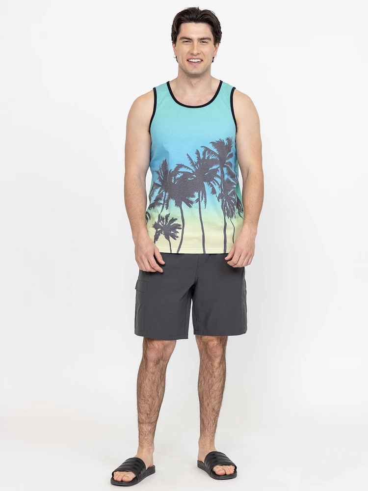 Men's Palm Tree Sublimation Tank