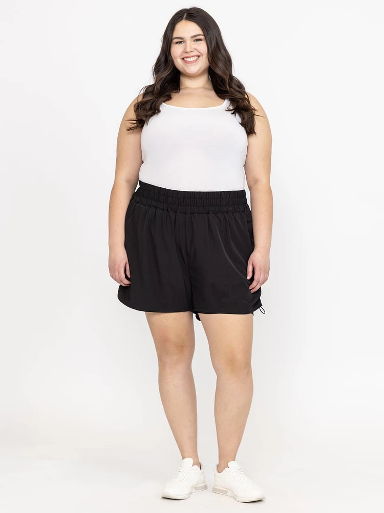 Women's Ruched Hybrid 2-in-1 Shorts