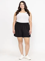 Women's Ruched Hybrid 2-in-1 Shorts