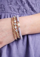 Love Bead Lilac Shell Trio Bracelet