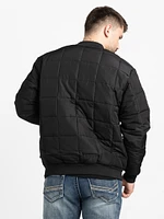 Men's Quilted Bomber Jacket