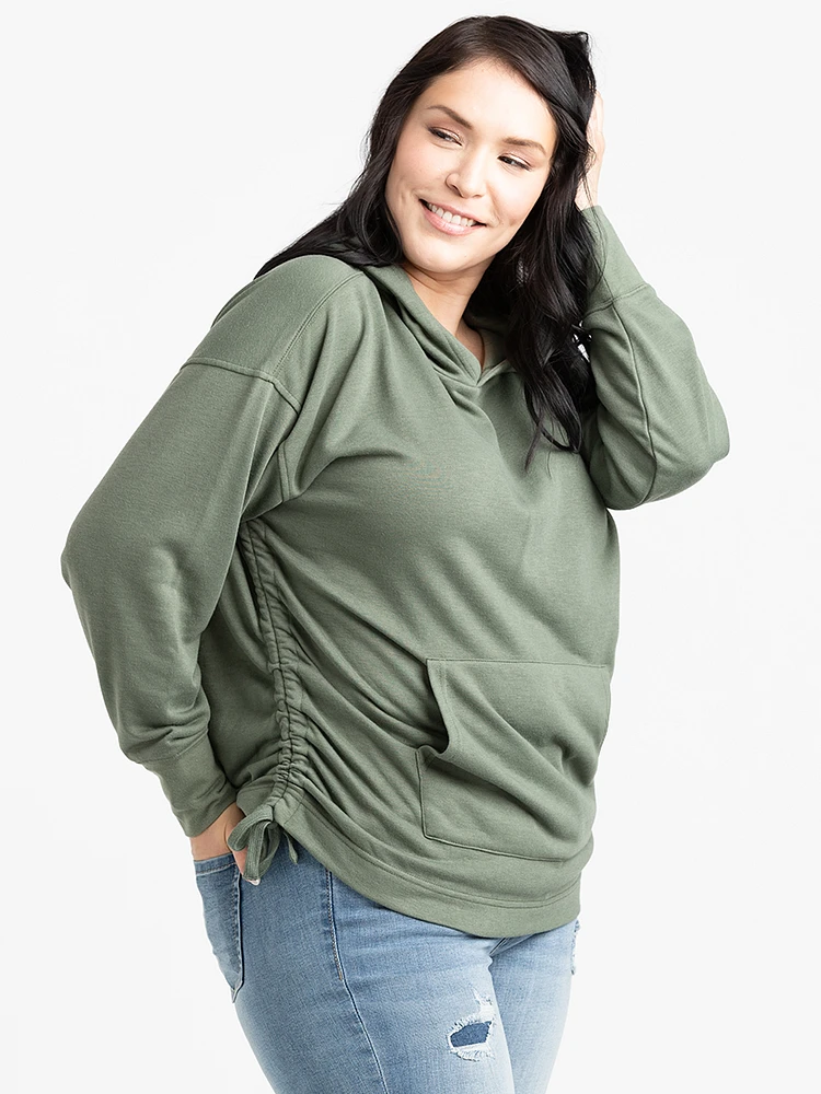 Women's Ruched Pop Hoodie