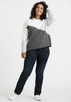 Women's Chevron Blocked Sweater