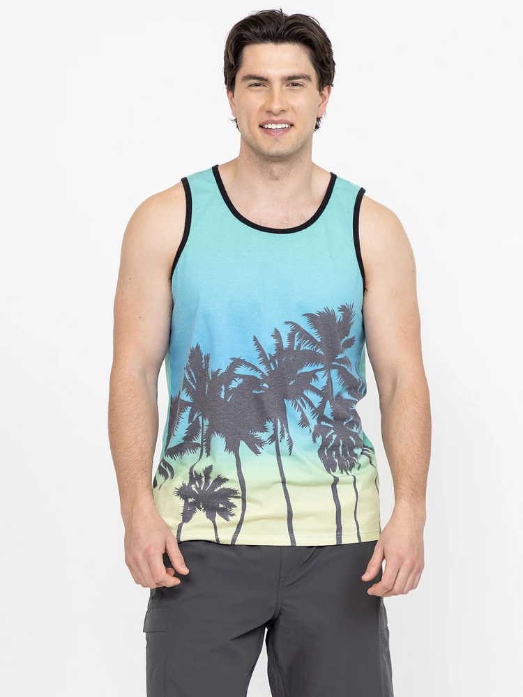 Men's Palm Tree Sublimation Tank