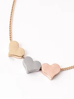 Women's Brushed Heart Necklace