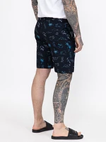 Men's Printed Neon Hybrid Shorts