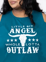 Women's Oversized Cold Shoulder Tee