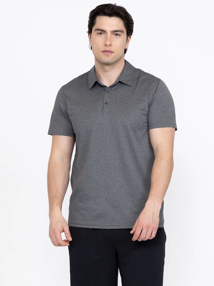 Men's Active Textured Polo Shirt