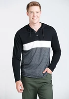 Men's Everyday Hooded Colour Block Tee