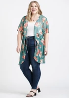 Women's Floral Mesh Cardigan