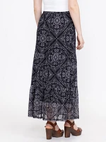 Women's Bandana Mesh Maxi Skirt