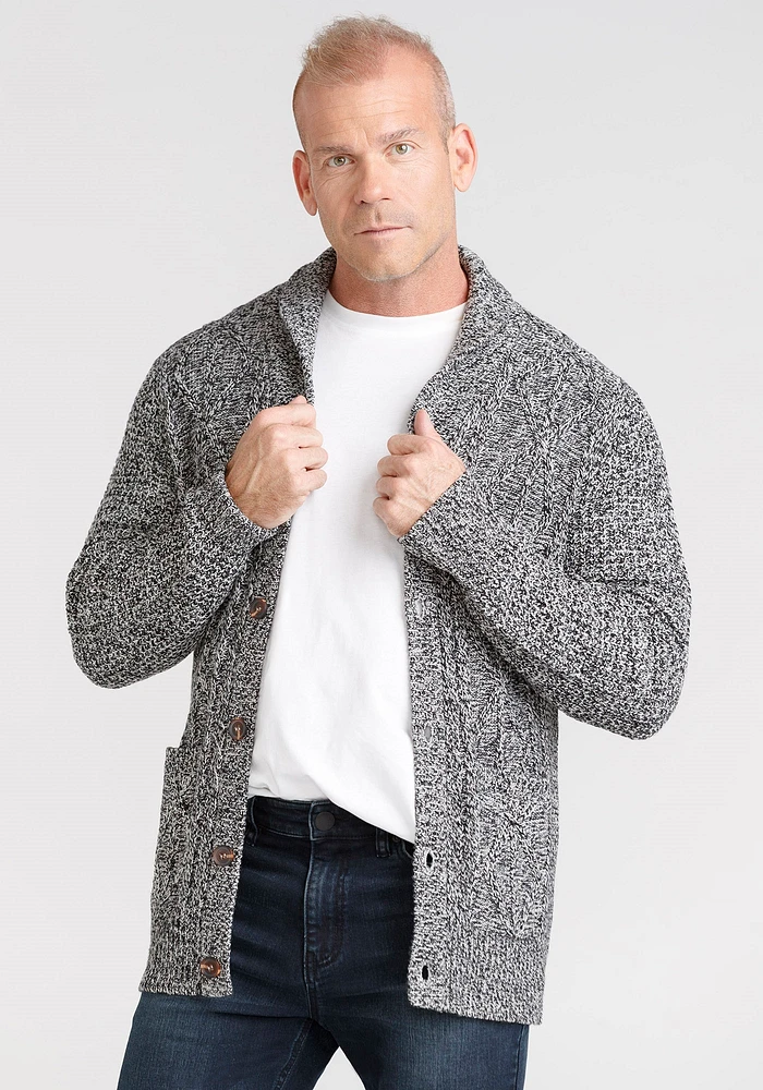 Men's Marled Cardigan Sweater