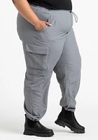 Women's Nylon Parachute Cargo Pant