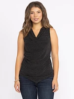 Women's Shimmer Cowl Neck Tank