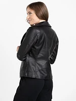 Women's Faux Leather Moto Jacket