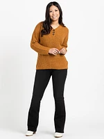 Women's Ribbed Boucle Henley