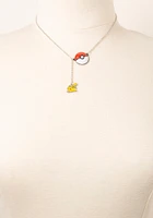 Pokemon Pokeball & Pikachu Charm Necklace