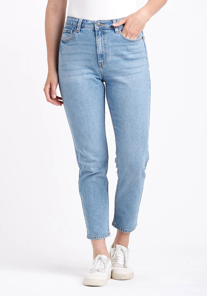 Women's High Rise Slim Straight Jeans