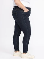 Women's Dark Wash 2 Button Skinny Jeans