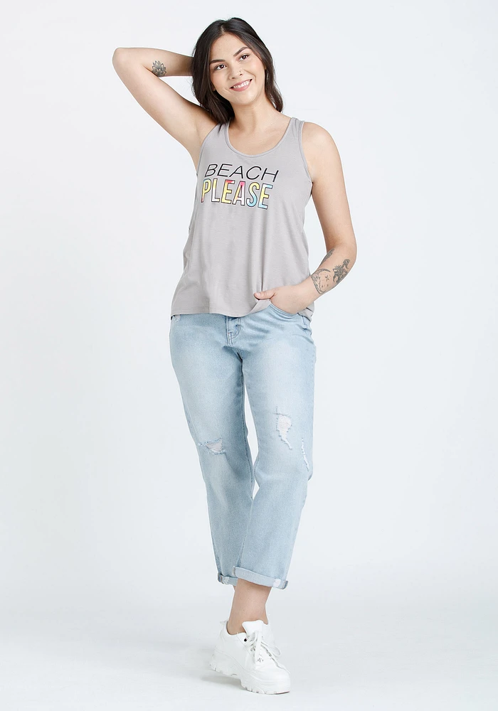 Women's Beach Please Keyhole Tank