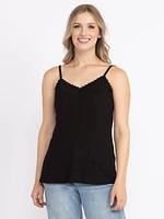 Women's Lace Trim Tank