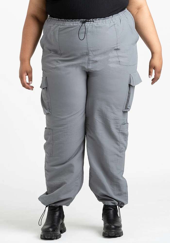 Women's Nylon Parachute Cargo Pant