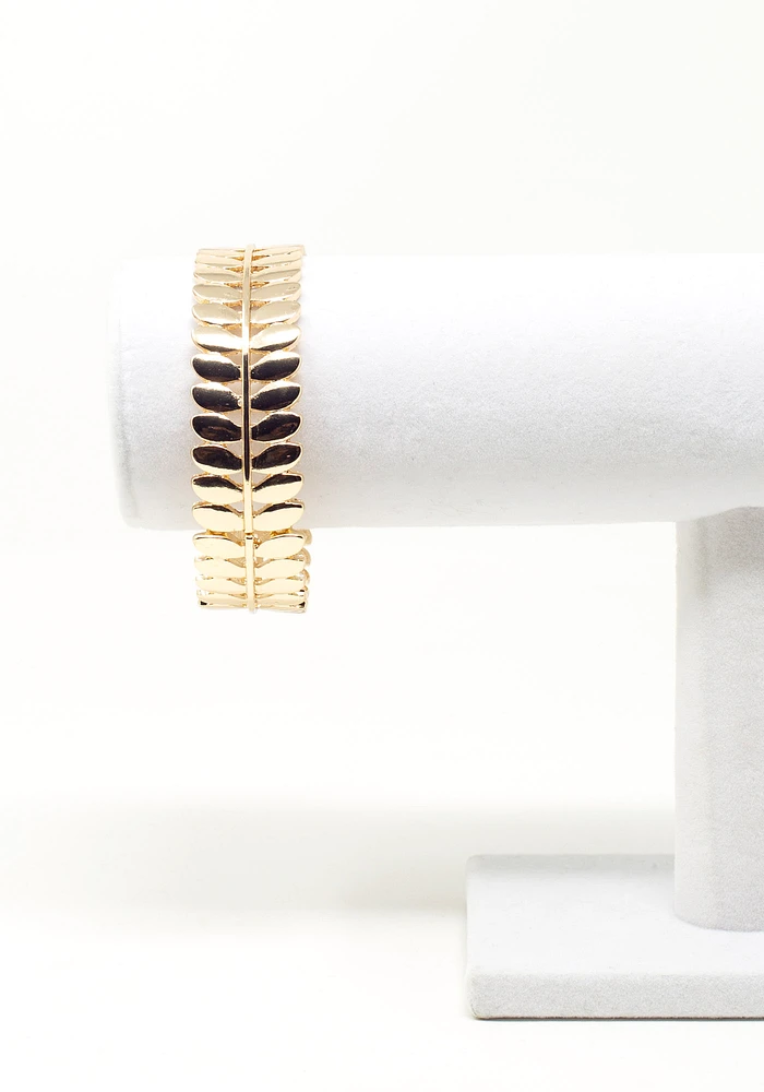 Leaf Hinge Gold Cuff