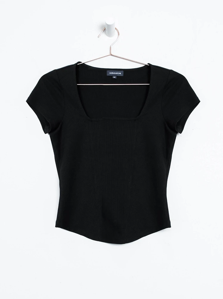 Women's Rib Corset Tee