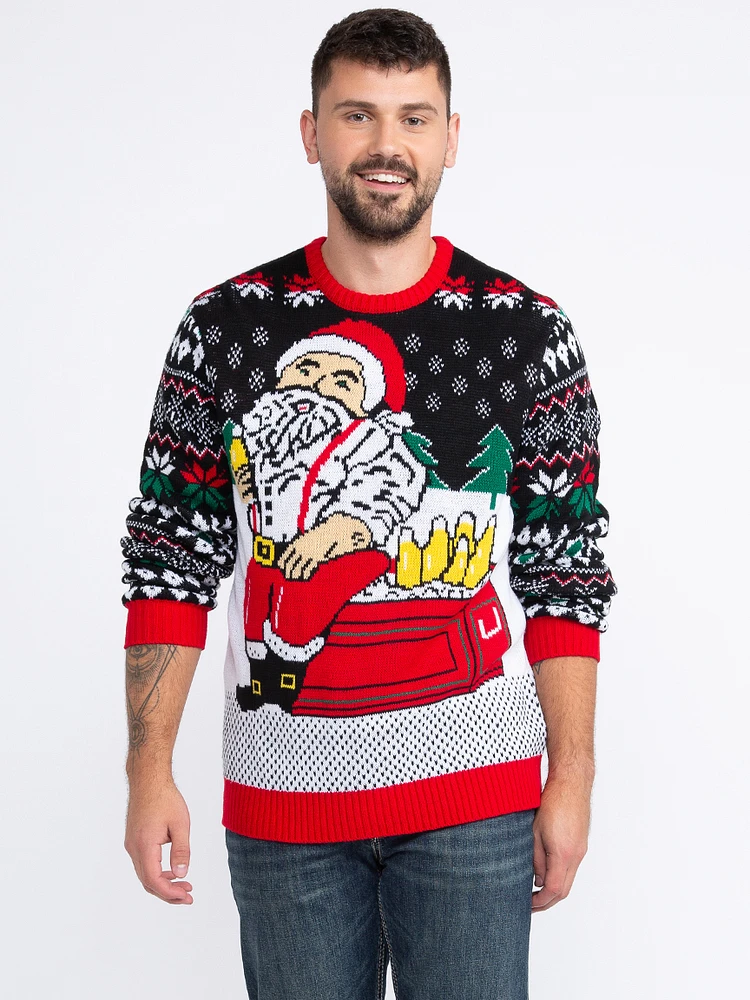 Men's Santa & Beer Sweater