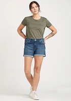 Women's Boyfriend Cuffed Midi Jean Short