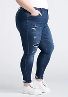 Women's Plus Rip & Repair Skinny Jeans