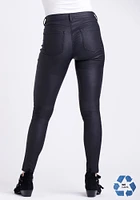 Women's Black Coated Skinny Jeans