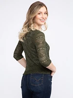 Women's Pointelle Pullover