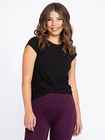 Women's Rib Twist Front Tee