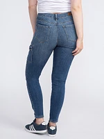 Women's High Rise Cargo Skinny Jeans