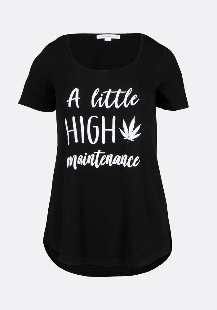 Women's High Maintence Scoop Neck Tee