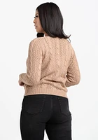 Women's Cropped Button Front Cardigan