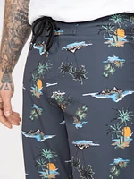 Men's Printed Tropical Board Shorts