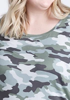 Women's Camo Scoop Neck Tee