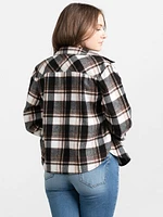 Women's Crop Plaid Shirt