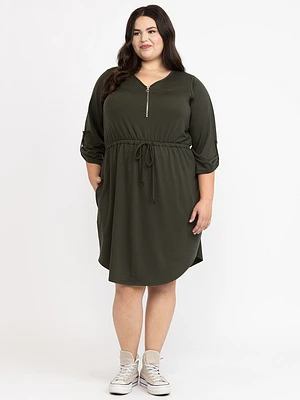 Women's Half Zip Knit Dress