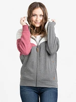 Women's Color Block Zip Hoodie