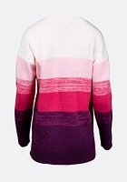 Women's Ombre Crew Neck Sweater