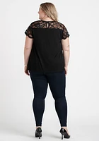 Women's Lace Sleeve Top