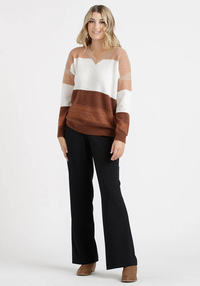 Women's Shimmer Stripe Sweater