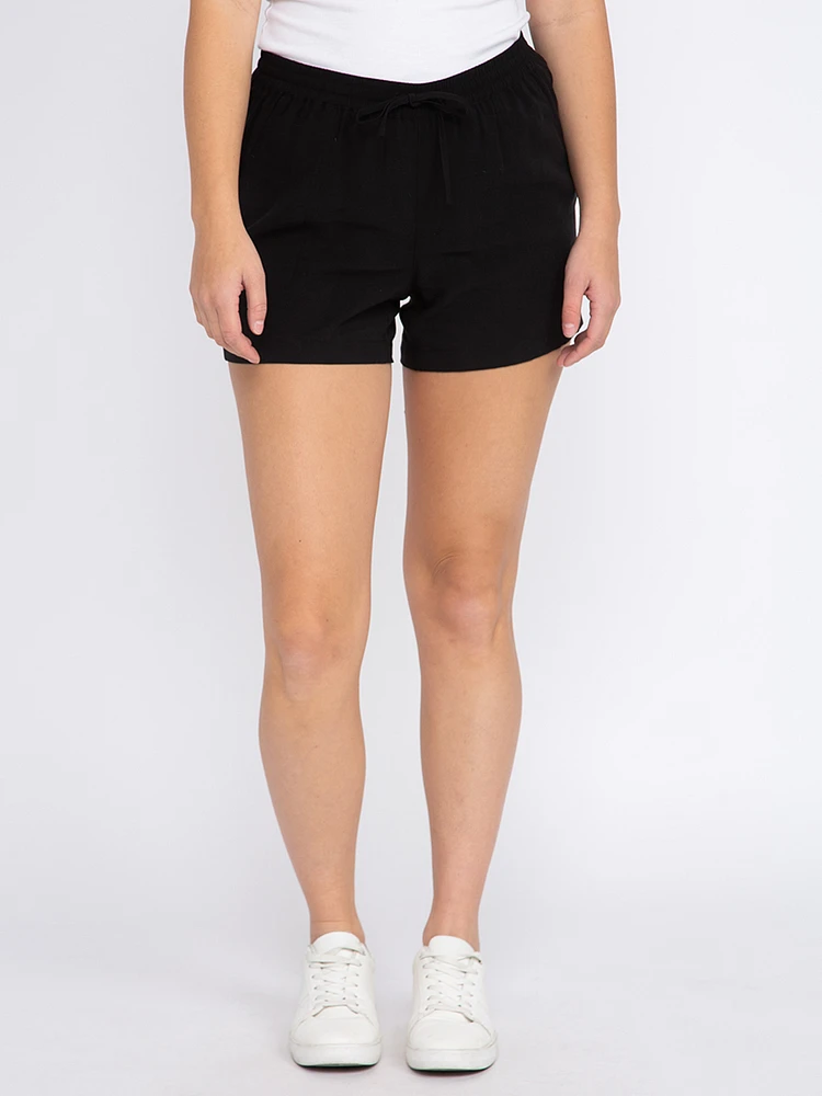 Women's Black Pull-on Short