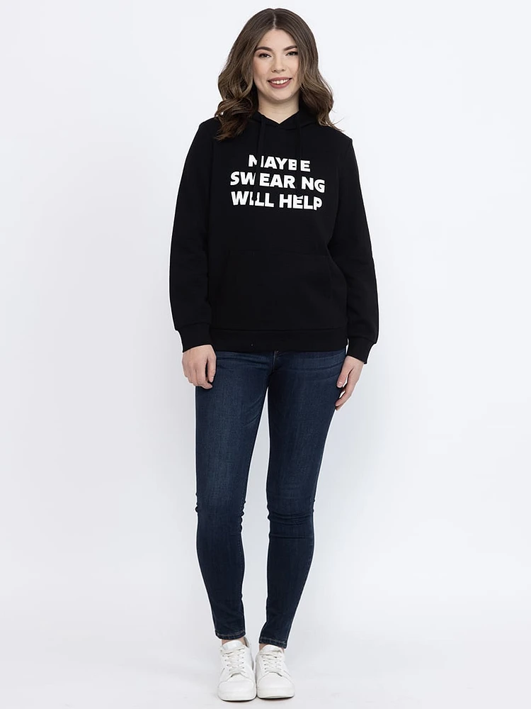 Women's Swearing Will Help Hoodie