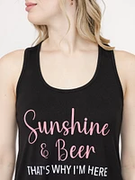 Women's Sunshine & Beer Racerback Tank